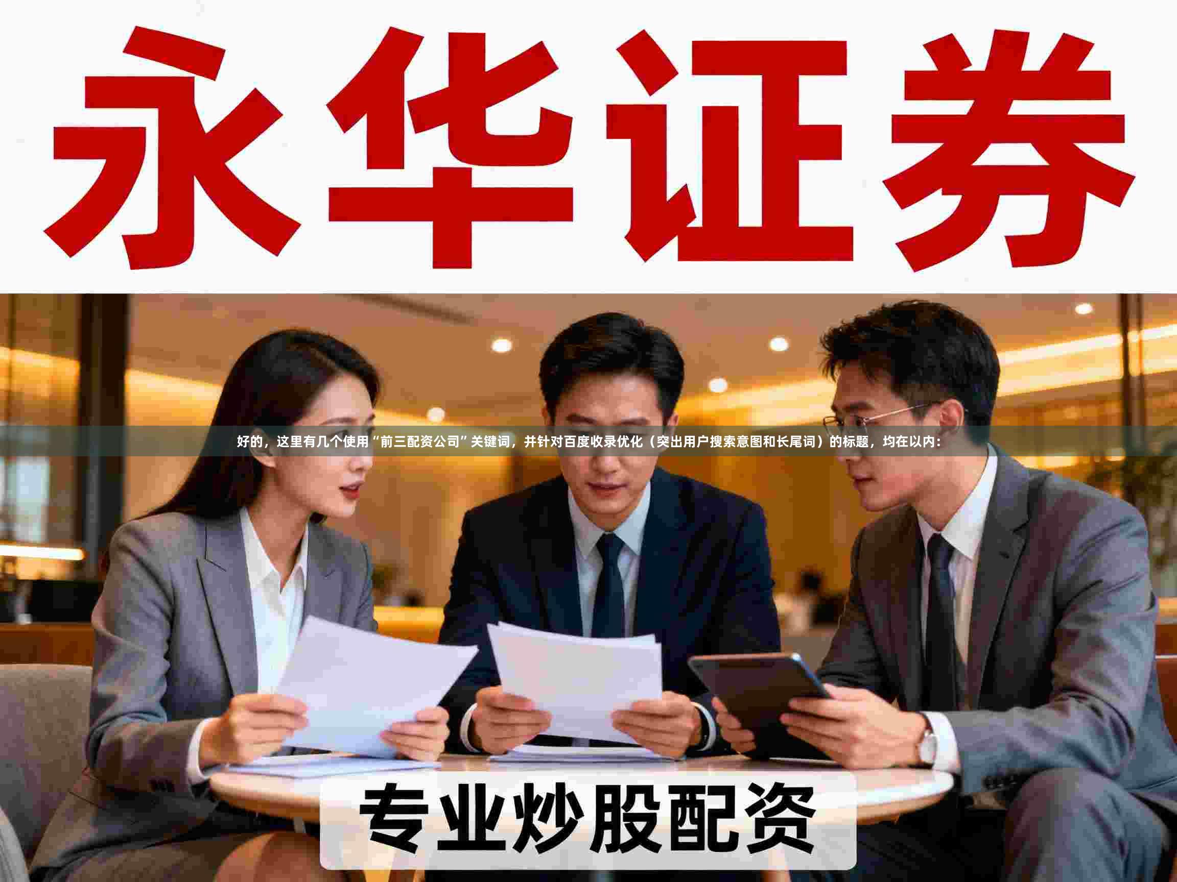 好的，这里有几个使用“前三配资公司”关键词，并针对百度收录优化（突出用户搜索意图和长尾词）的标题，均在以内：